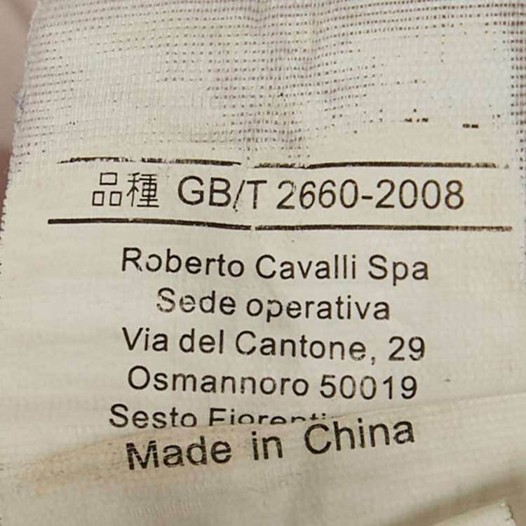 Pre Owned Roberto Cavalli Pink Cotton Long Sleeve Shirt XL