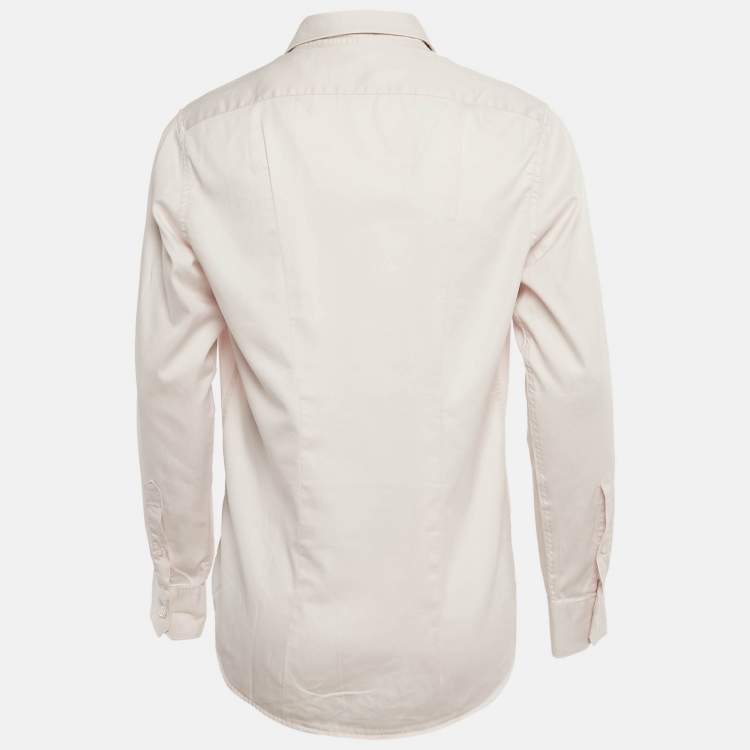 Pre Owned Roberto Cavalli Pink Cotton Long Sleeve Shirt XL