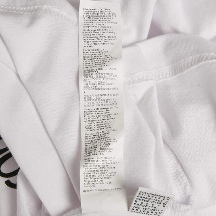 Pre Owned Roberto Cavalli White Snake Print Jersey T-Shirt L