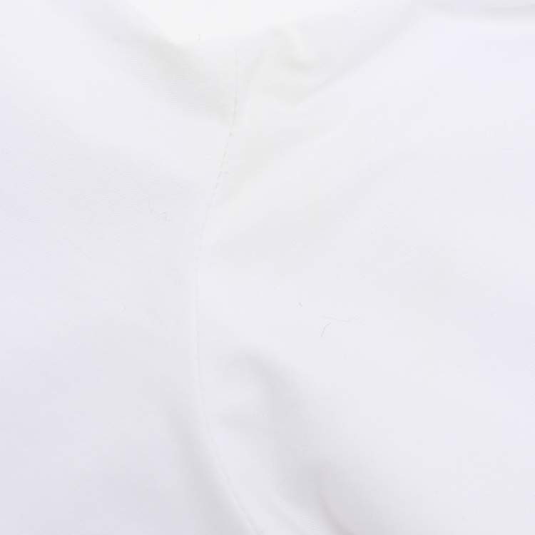 Pre Owned Roberto Cavalli White Cotton Button Front Shirt M
