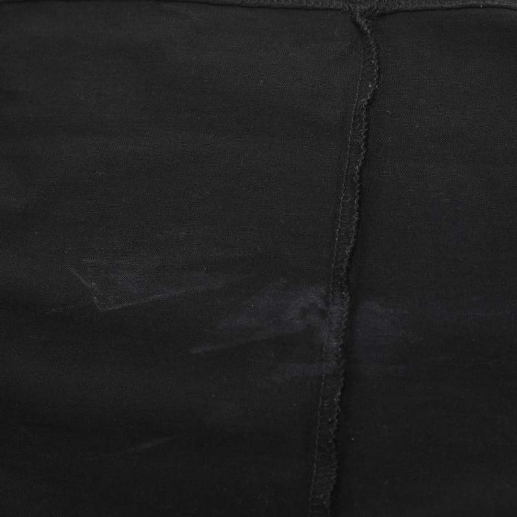 Pre Owned Roberto Cavalli Black Jersey Tiger Print Full Sleeve T-Shirt M