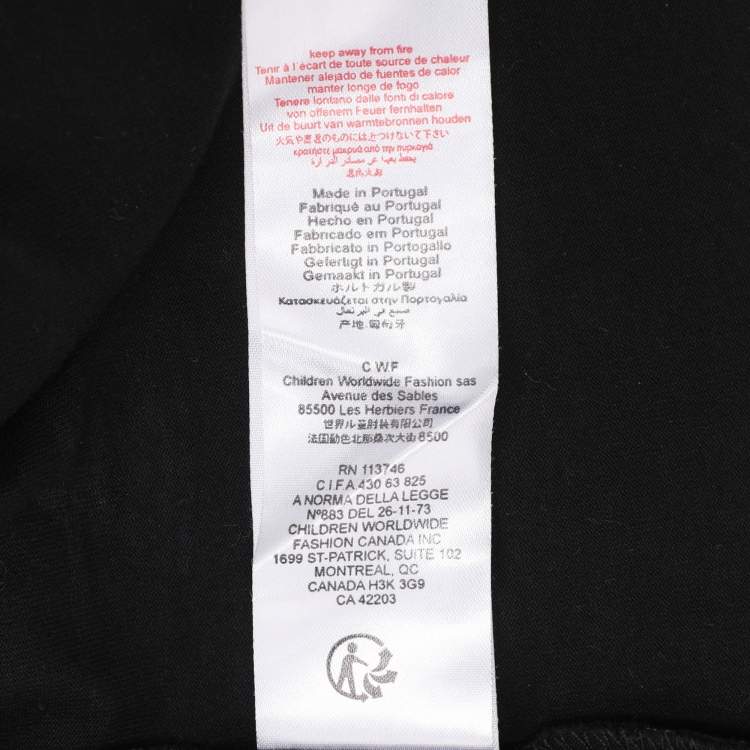 Pre Owned Roberto Cavalli Black Jersey Tiger Print Full Sleeve T-Shirt M