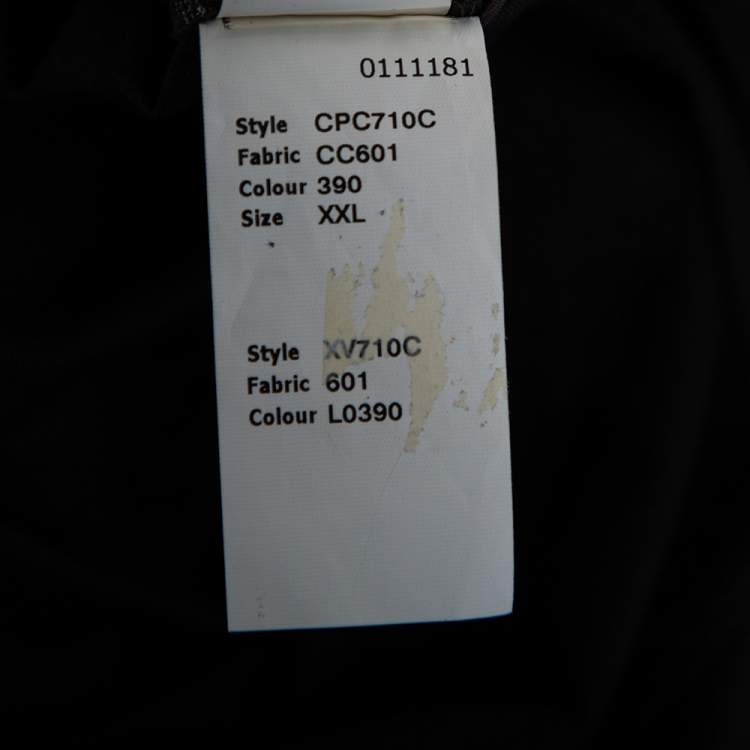 Pre Owned Roberto Cavalli Dark Green Cotton Abstract Animal Pattern Polo T Shirt XXL