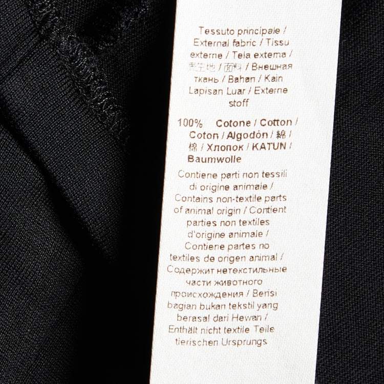 Pre Owned Roberto Cavalli Black Logo Detail Cotton Knit T-Shirt XXL
