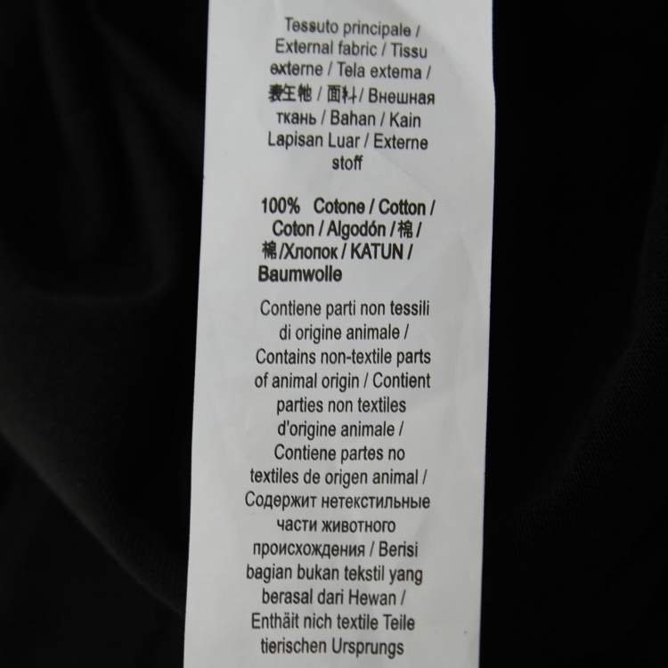 Pre Owned Roberto Cavalli Black Cotton Logo Print T-Shirt XL