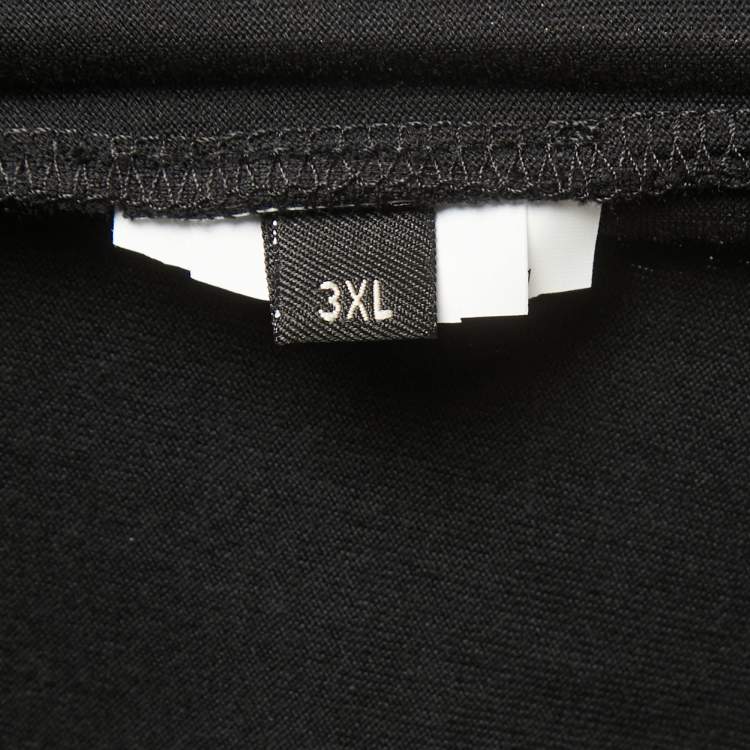 مملوكة مسبقًا Roberto Cavalli Black Logo Print Cotton Crew Neck Half Sleeve T-Shirt 3XL