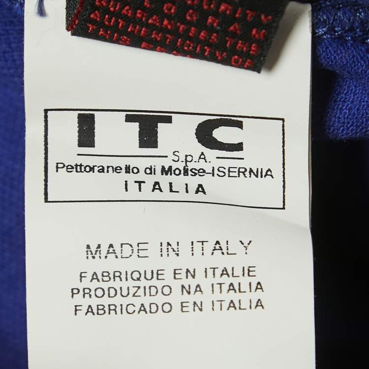 Pre Owned Roberto Cavalli Purple Logo Embroidered Cotton Polo T-Shirt XXXL