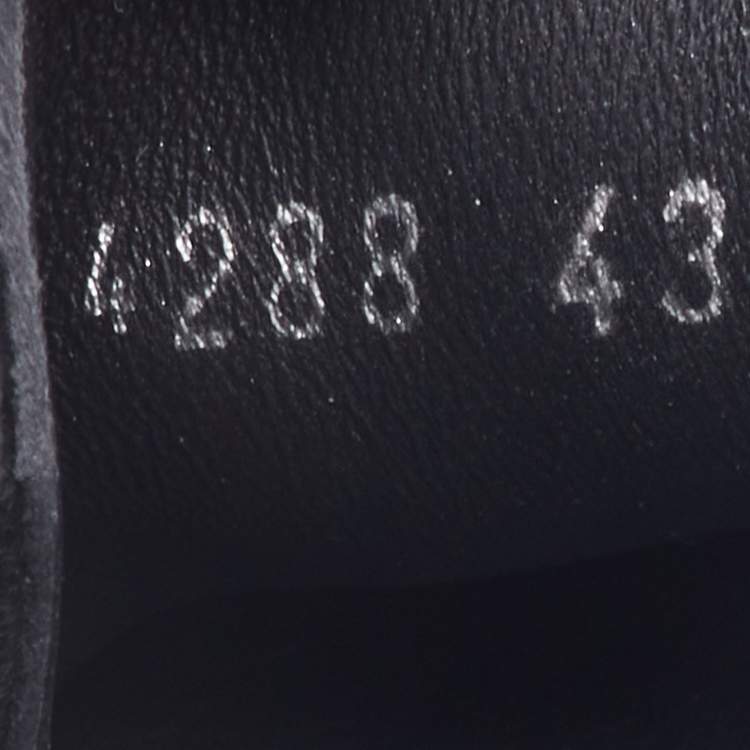 Pre Owned Roberto Cavalli Black Leather Logo Detail Slip On Espadrille Size 43