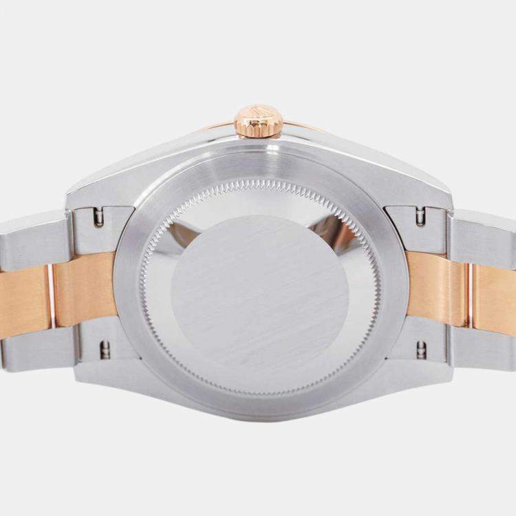 Pre Owned Rolex Sundust 18k Rose Gold Stainless Steel Datejust 126301 Automatic Men's Wristwatch 41 mm