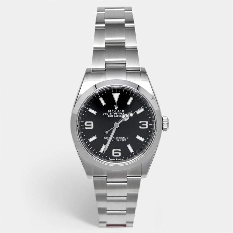 Rolex Explorer M124270-0001 Black Dial Oystersteel Men's Wristwatch 36 ...