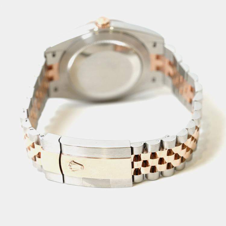 Pre Owned Rolex Datejust 126331-0004 Automatic Chocolate Diamond 18K Rose Gold Stainless Steel Men’s Wristwatch 41 mm