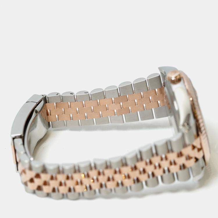 Pre Owned Rolex Datejust 126331-0004 Automatic Chocolate Diamond 18K Rose Gold Stainless Steel Men’s Wristwatch 41 mm