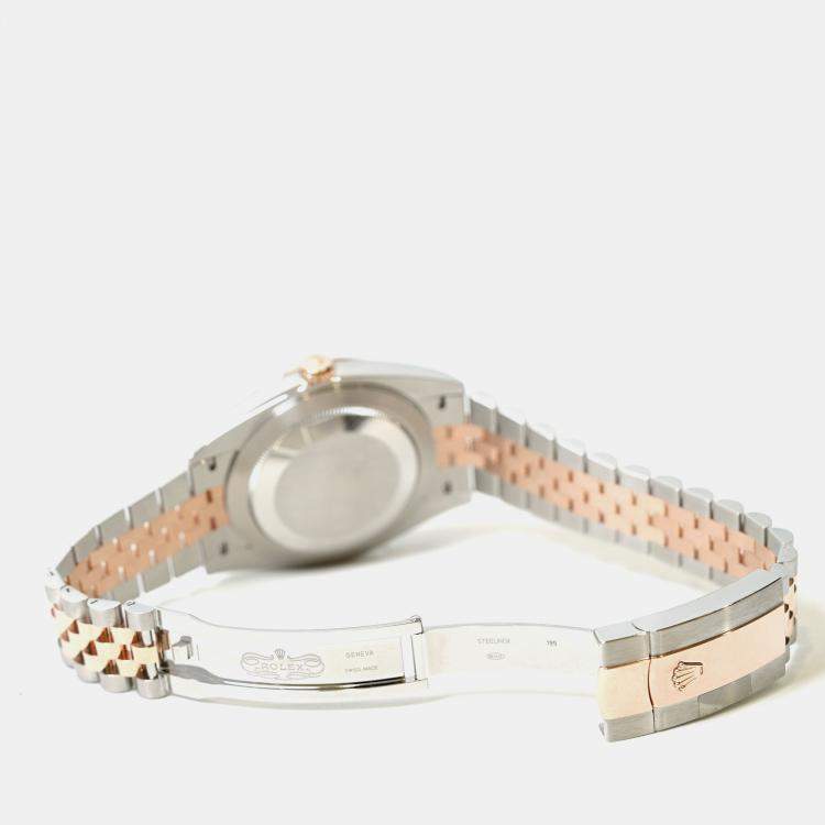 Pre Owned Rolex Datejust 126331-0004 Automatic Chocolate Diamond 18K Rose Gold Stainless Steel Men’s Wristwatch 41 mm