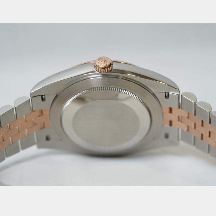 Pre Owned Rolex Datejust 126331-0004 Automatic Chocolate Diamond 18K Rose Gold Stainless Steel Men’s Wristwatch 41 mm