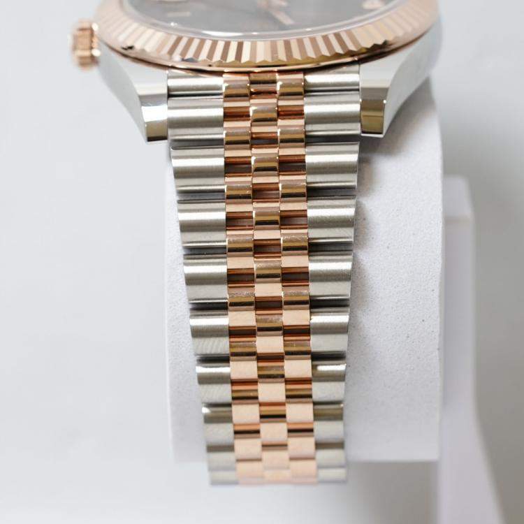 Pre Owned Rolex Datejust 126331-0004 Automatic Chocolate Diamond 18K Rose Gold Stainless Steel Men’s Wristwatch 41 mm