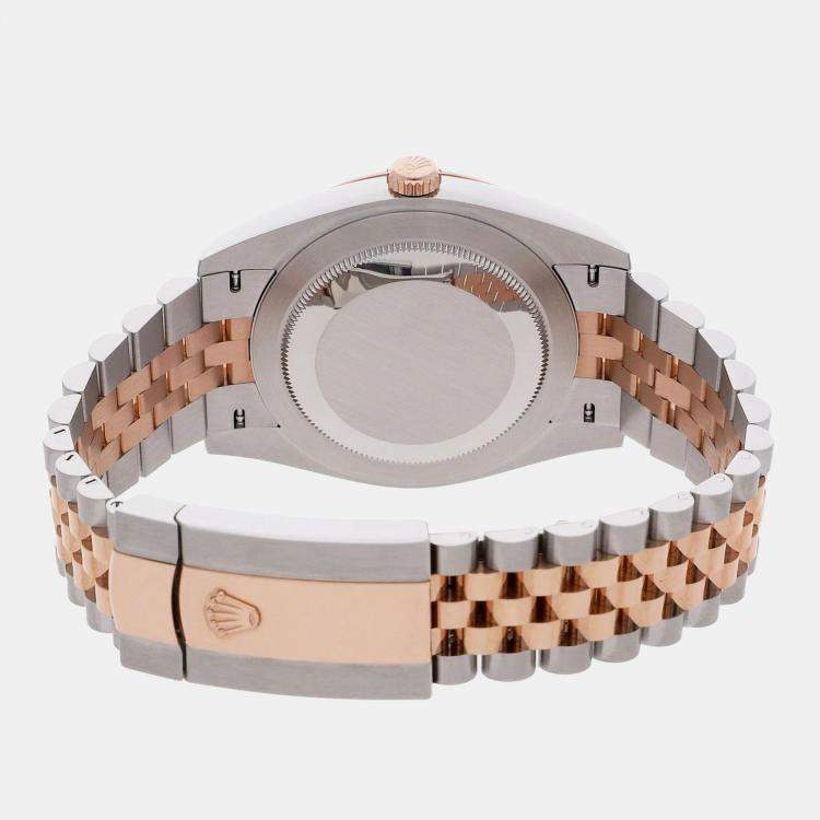 Pre Owned Rolex Datejust 126331-0004 Automatic Chocolate Diamond 18K Rose Gold Stainless Steel Men’s Wristwatch 41 mm