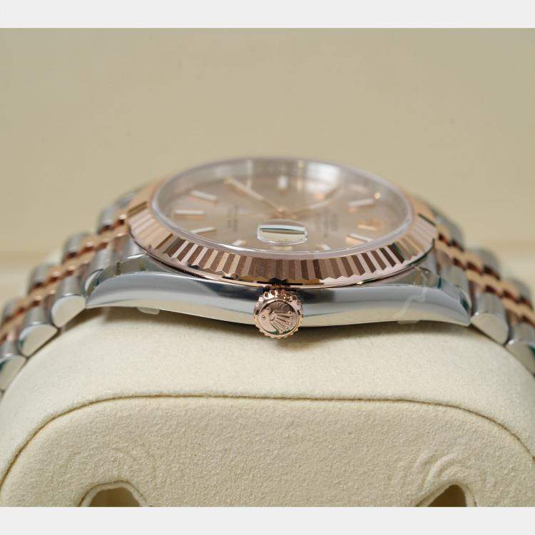 Pre Owned Rolex Datejust 126331-0010 Automatic Sundust 18K Rose Gold Stainless Steel Men’s Wristwatch 41 mm