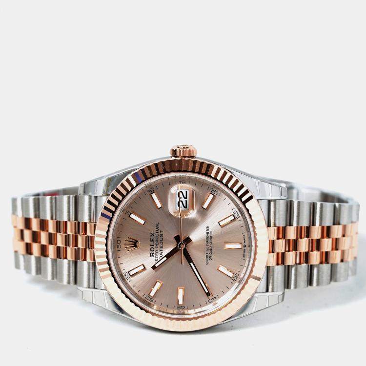 Pre Owned Rolex Datejust 126331-0010 Automatic Sundust 18K Rose Gold Stainless Steel Men’s Wristwatch 41 mm