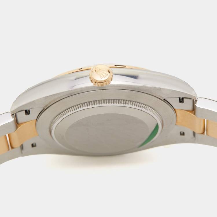 Pre Owned Rolex Champagne 18K Yellow Gold Oystersteel Datejust M126303-0009 Men's Wristwatch 41 mm