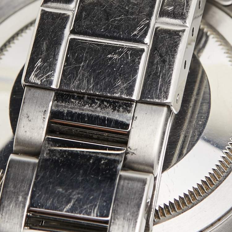 مملوكة مسبقًا Rolex Silver Platinum Stainless Steel Yacht-Master 16622 Men's Wristwatch 40 mm