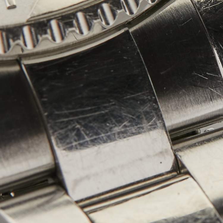 مملوكة مسبقًا Rolex Silver Platinum Stainless Steel Yacht-Master 16622 Men's Wristwatch 40 mm