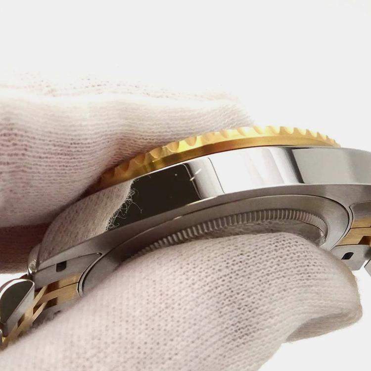 Pre Owned Rolex Black 18k Yellow Gold Stainless Steel GMT-Master II 126713GRNR Automatic Men's Wristwatch 40 mm