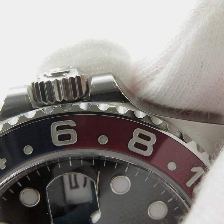 Pre Owned Rolex Black Stainless Steel GMT-Master II 126710BLRO Automatic Men's Wristwatch 40 mm