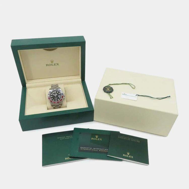 Pre Owned Rolex Black Stainless Steel GMT-Master II 126710BLRO Automatic Men's Wristwatch 40 mm