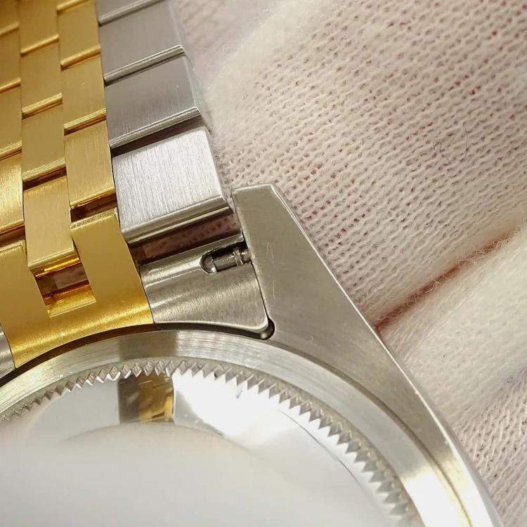 Pre Owned Rolex Champagne 18k Yellow Gold Stainless Steel, Diamond Datejust 116233 Automatic Men's Wristwatch 36 mm