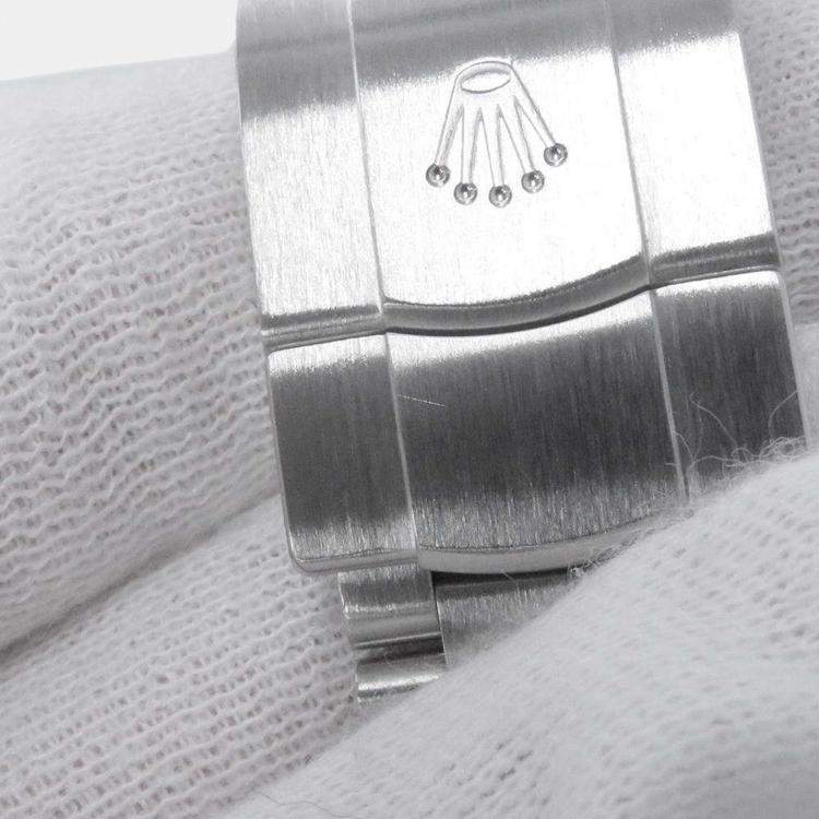 Pre Owned Rolex Black Stainless Steel Air-King 116900 Automatic Men's Wristwatch 40 mm