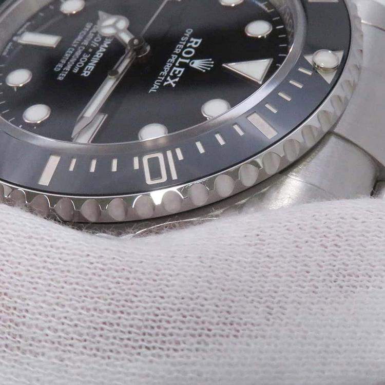 مملوكة مسبقًا Rolex Black Stainless Steel Submariner Automatic Men's Wristwatch 41 mm