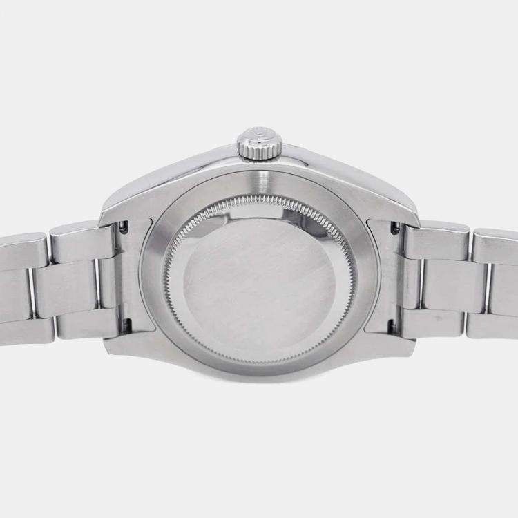 Pre Owned Rolex Black Stainless Steel Air-King 116900 Automatic Men's Wristwatch 40 mm
