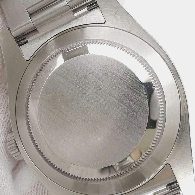 Pre Owned Rolex Black Stainless Steel Air-King 116900 Automatic Men's Wristwatch 40 mm