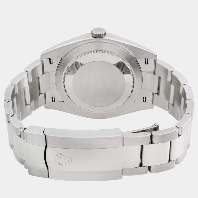 Pre Owned Rolex White Stainless Steel Datejust 126300 Automatic Men's Wristwatch 41 mm