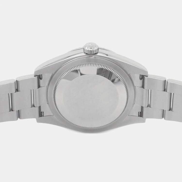 Pre Owned Rolex Black 18k White Gold Stainless Steel Sky-Dweller 326934 Automatic Men's Wristwatch 42 mm