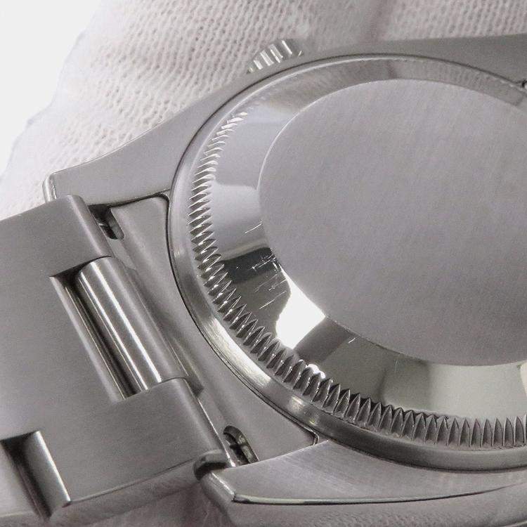 Pre Owned Rolex White Stainless Steel Air-King 114200 Automatic Men's Wristwatch 34mm