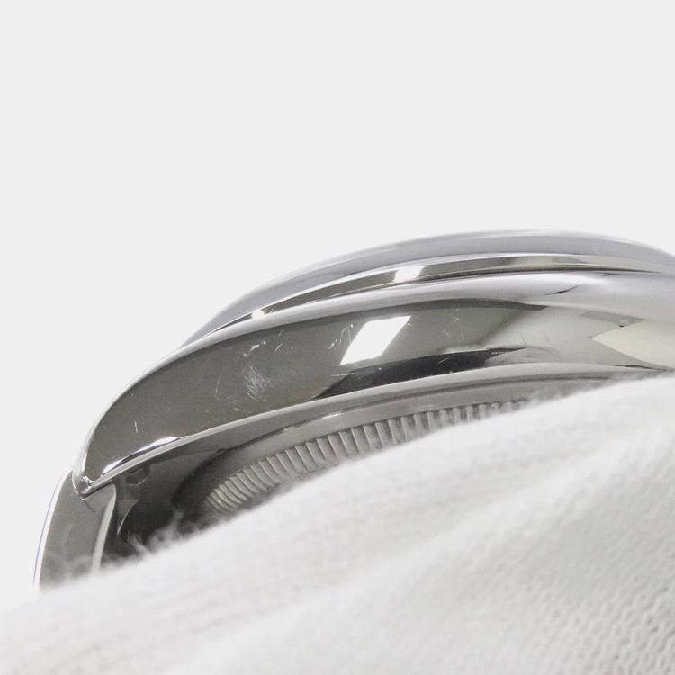 Pre Owned Rolex White Stainless Steel Air-King 114200 Automatic Men's Wristwatch 34mm