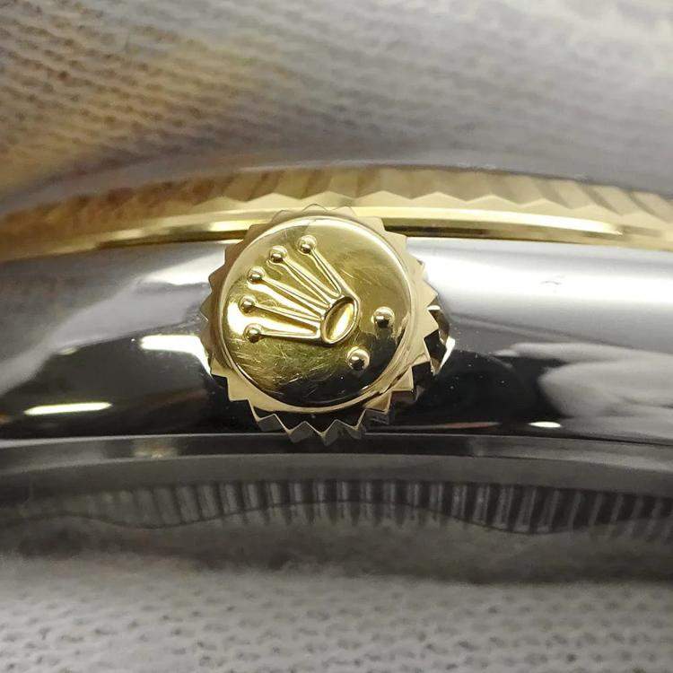 Pre Owned Rolex Datejust 116233NR Automatic 18k Yellow Gold Stainless Steel Men's Wristwatch 36 mm