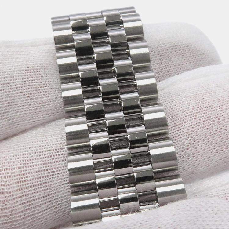 Pre Owned Rolex Datejust 126284RBR Automatic White Mother of Pearl 18k White Gold Stainless Steel Men's Wristwatch 36 mm