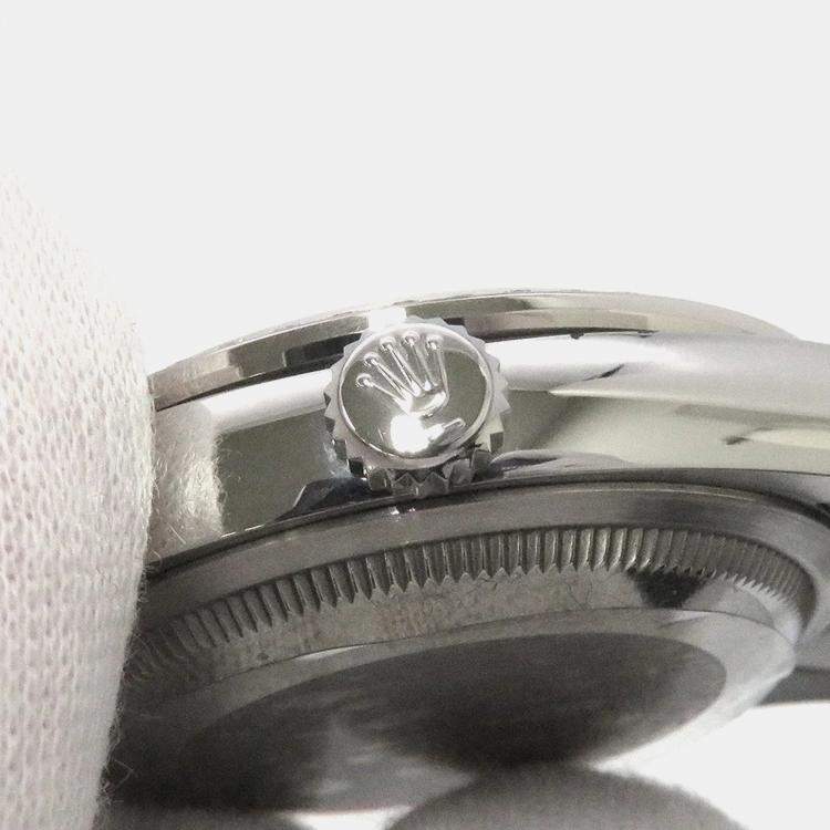 Pre Owned Rolex Datejust 126284RBR Automatic White Mother of Pearl 18k White Gold Stainless Steel Men's Wristwatch 36 mm