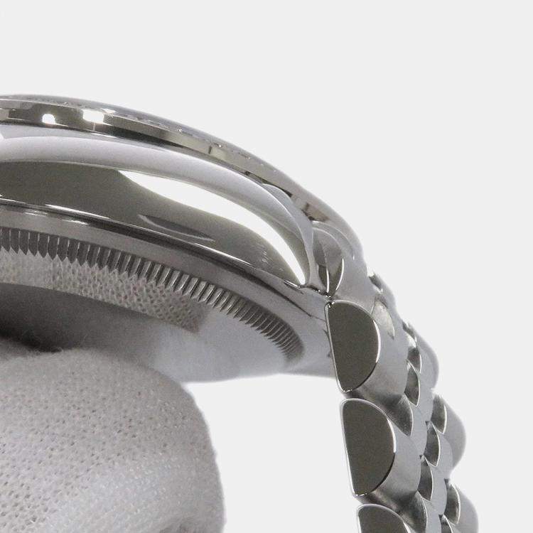 Pre Owned Rolex Datejust 126284RBR Automatic White Mother of Pearl 18k White Gold Stainless Steel Men's Wristwatch 36 mm