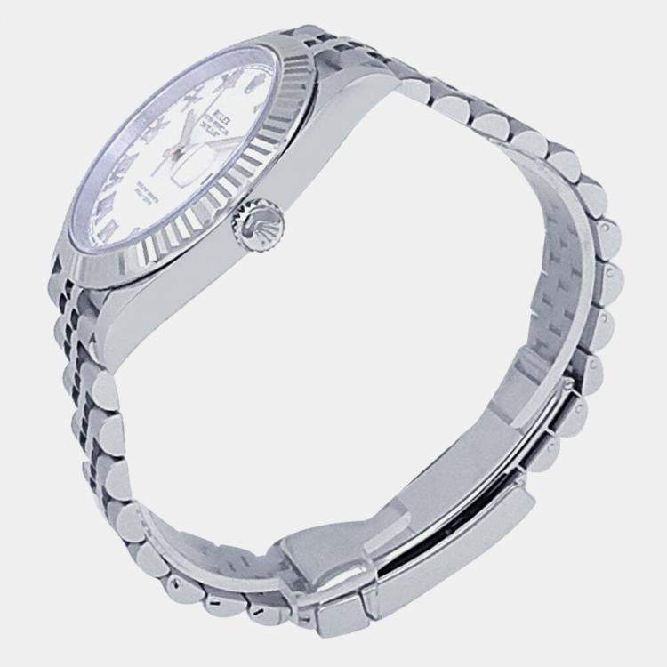 Pre Owned Rolex Datejust 126334 Automatic White Stainless Steel Men's Wristwatch 41 mm