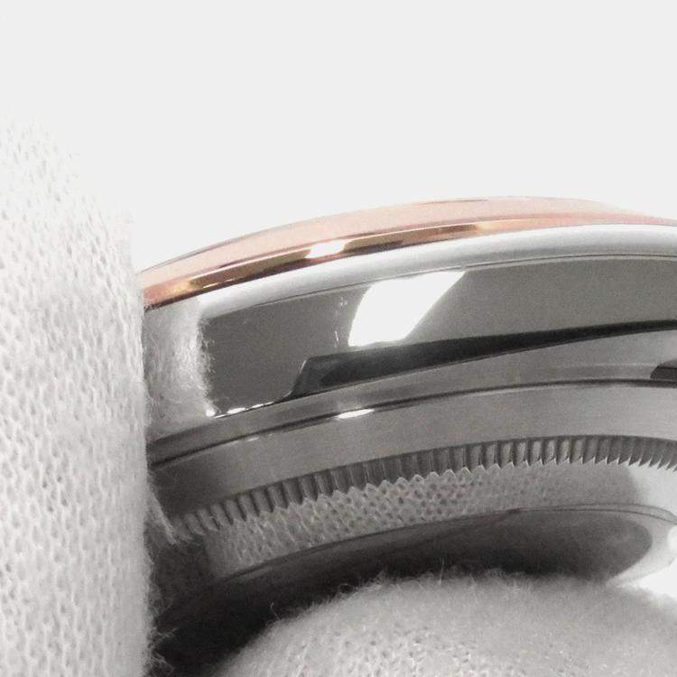 Pre Owned Rolex Datejust 126301G Automatic Brown 18k Rose Gold Stainless Steel Diamond Men's Wristwatch 41 mm