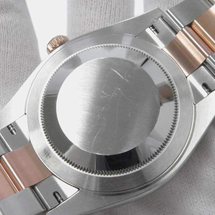 Pre Owned Rolex Datejust 126301G Automatic Brown 18k Rose Gold Stainless Steel Diamond Men's Wristwatch 41 mm