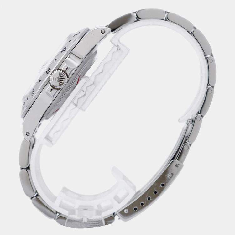 Pre Owned Rolex Explorer II 16570 Automatic White Stainless Steel Men's Wristwatch 40 mm