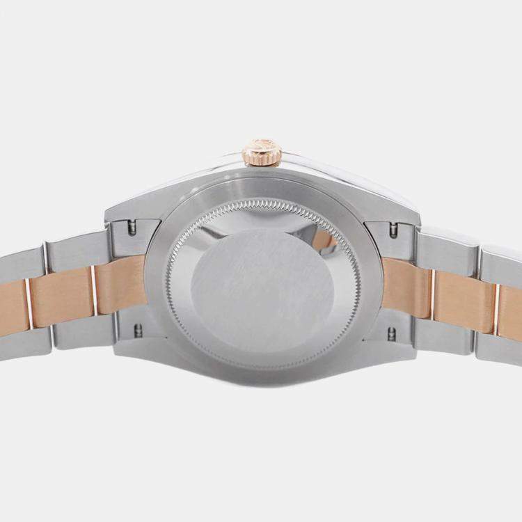 Pre Owned Rolex Datejust 126331G Automatic Sundust 18k Rose Gold Stainless Steel Men's Wristwatch 41 mm