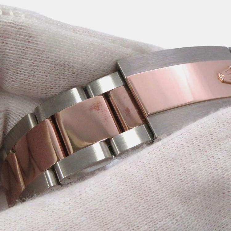 Pre Owned Rolex Datejust 126331G Automatic Sundust 18k Rose Gold Stainless Steel Men's Wristwatch 41 mm