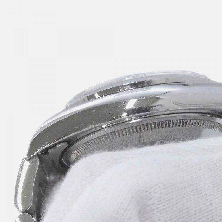 Pre Owned Rolex Air-King 14000 Automatic Silver Stainless Steel Men's Wristwatch 34 mm