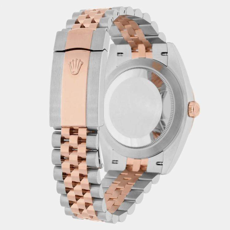 Pre Owned Rolex Datejust 126331-0002 Automatic Chocolate 18k Rose Gold Stainless Steel Men's Wristwatch 41 mm