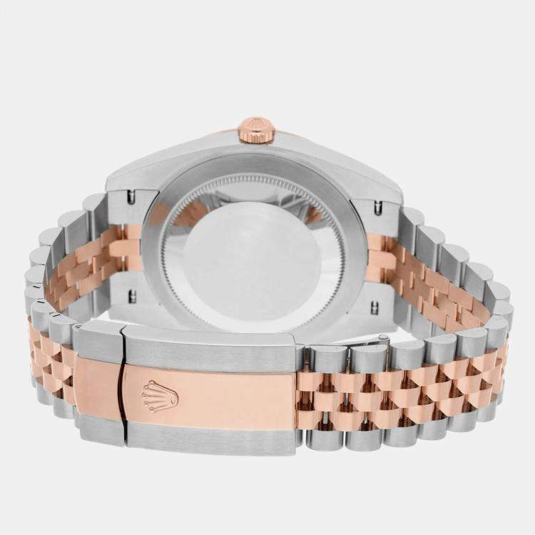 Pre Owned Rolex Datejust 126331-0002 Automatic Chocolate 18k Rose Gold Stainless Steel Men's Wristwatch 41 mm